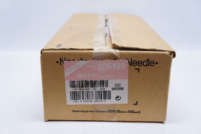 BD 305199 Precision Glide Ndle 18G x 1-1/2inch - Box of 1000